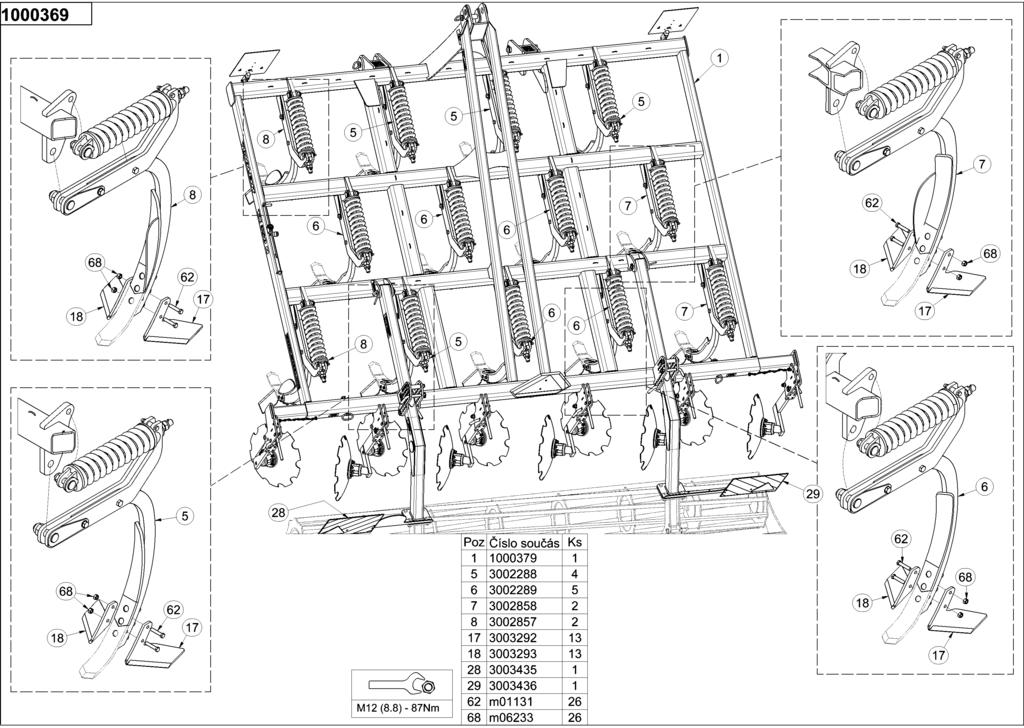 CZ TX350N-ZÁKLAD STROJE GB TX350N-FOOTING OF THE MACHINE D TX350N-UNTERBAU DER MASCHINE