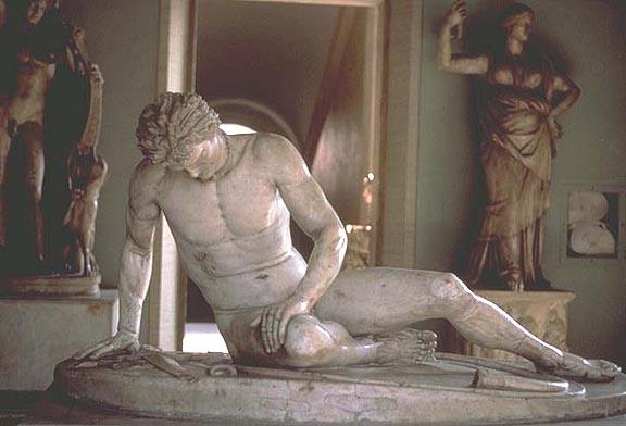 Umírající Gal Dying Gaul Roman copy in marble after original Greek bronze from a monument in Pergamon ca. 220 B.