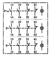 2xmonostabilní) Ventilinsel mit 4