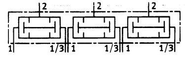 Wachselventil, 3-fach (OR) Shuttle valve, 3-fold (OR)