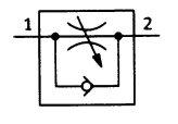 Škrtící jednosměrný ventil (rozvaděč) Drosselrückschlagventil One-way flow control valve 539773 Zpětný ventil s pneumatickým