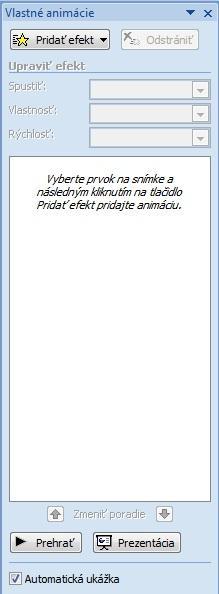 Prechod snímok 7. Prechod snímok a vlastná animácia Prechody snímok sú efekty podobné animáciám, ktoré sa vyskytujú v zobrazení prezentácie pri prechode z jednej snímky na druhú.