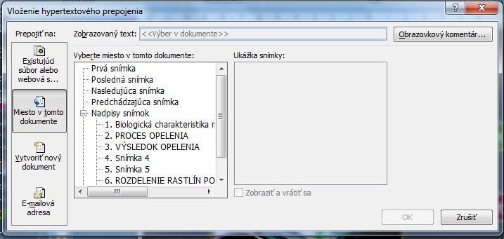 1) Vytvorte hypertextové prepojenie na snímke 6. Prejdite na túto snímku a kliknite na obrázok ClipArt. 2) Na karte Vložiť v skupine Prepojenia kliknite na položku Prepojenie.