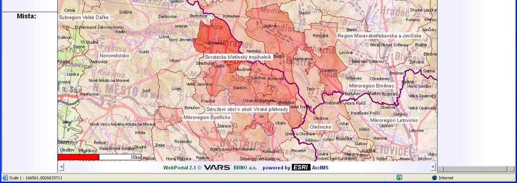 doplňující informace. U každého mikroregionu je rovněž připojen odkaz na www stánky mikroregionu (pokud existují), kde lze získat další podrobné informace o mikroregionech.