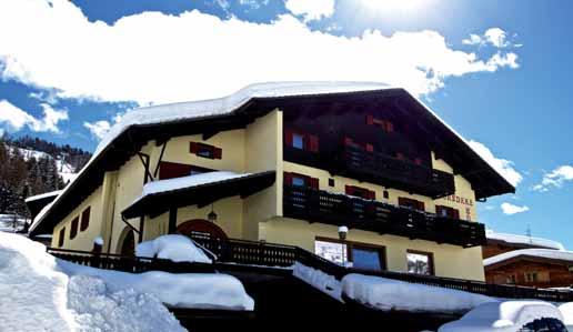 7 ano HOTEL LOREDANA C 122 200 m poloha: Livigno, centrum - 1,7 km, skiareál Livigno / Mottolino - 200 m, skiareál Livigno / Carosello - 1,8 km, skibus - 150 m vybavenost a služby: recepce,