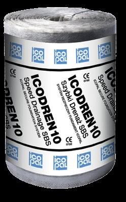 Icodren 10 Speed Drainage SBS sa používa ako: drenážna vrstva v