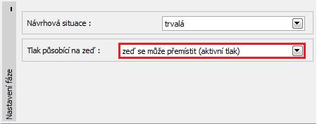 Odpor na líci se zavádí podle kvality a míry zhutnění zeminy před konstrukcí a také v závislosti na dovolené deformaci konstrukce.