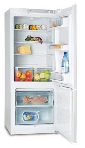 celoplastové výsuvné boxy z toho 1x Fast Freeze box na rýchle zamrazovanie čerstvých potravín 1x úzka zásuvka na drobné potraviny Chladiaca časť: Čistý objem chladničky 187 l Automatické odmrazovanie