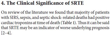 Elevovaný troponin a septický stav Septic shock related troponin elevation(srte) (pathogenesis 1. demand and supply mismatch, 2. stress mediated SRTE, 3.