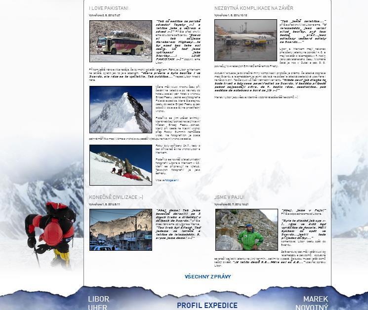 Broad Peak (2014) Expediční microsite RÁJ PNEU