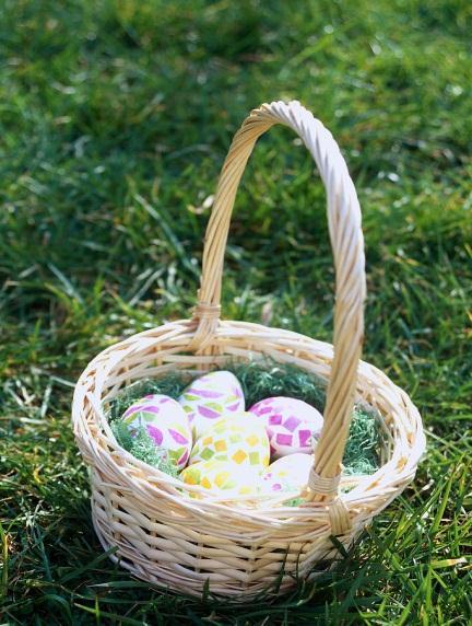 : Egg Hunt - a favourite activity when children look for eggs hidden by Easter Bunny in the