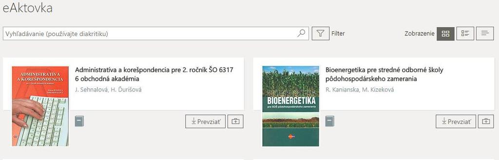 4. eaktovka Knižnica učebníc obsahujúca elektronickú verziu v.pdf alebo.ppdf forme, ktoré je možné si stiahnuť.