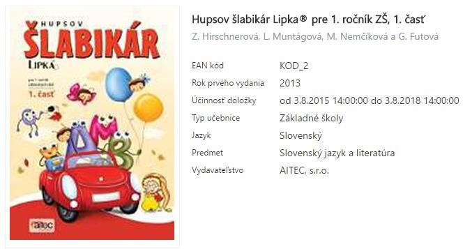 kritériám zodpovedá väčší počet učebníc, zobrazí sa iba prvá časť z nich.