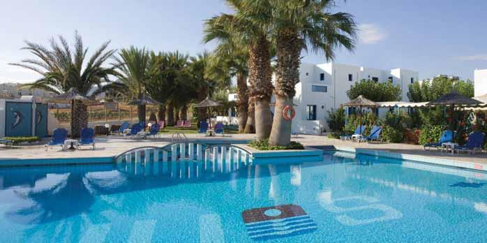 Akce repeaters Klidné prostředí Vhodné pro seniory Pro rodiny s dětmi Hara Ilios Hotel Polopenze KRÉTA HERAKLION GOUVES Velmi příjemný hotelový areál postavený ve stylu krétské vesničky v bílo