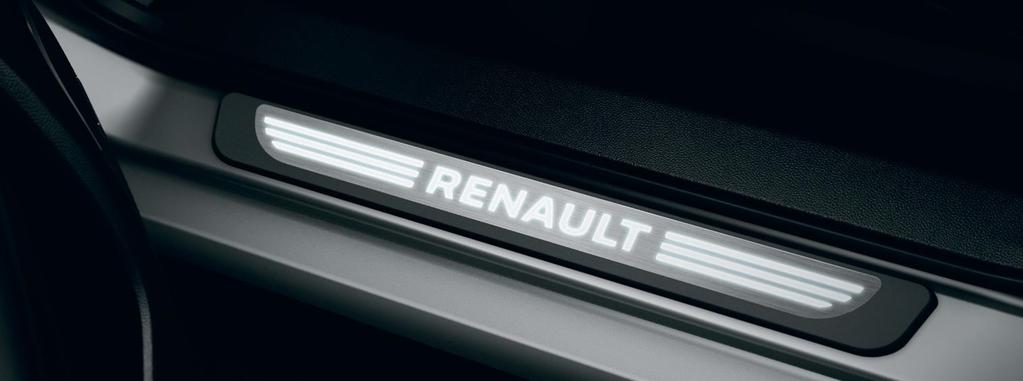 Interiér 01 Vnitřní osvětlené prahy dveří Renault Elegance a moderní design při každém otevření dveří.