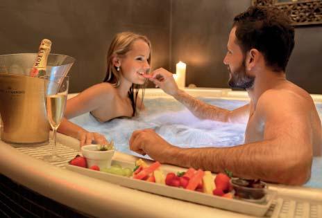 Privátní wellness zóny PRIVÁTNÍ WHIRLPOOL Infi nit karta+ Privátní whirlpool pro 2 osoby 20 min 540 Kč 520 Kč Privátní whirlpool pro 2 osoby 50 min 920 Kč 870 Kč Privátní whirlpool pro 2 osoby 30 min