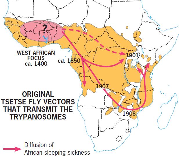spavá choroba africká trypanosomiáza zapríčiňuje ju