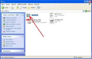 Obrázok na ľavo platí pre Windows XP na pravo pre Vistu Po otvorení priečinka treba