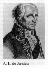 Antoine Laurent de Jussieu (1789) teoreticky rozpracoval systém