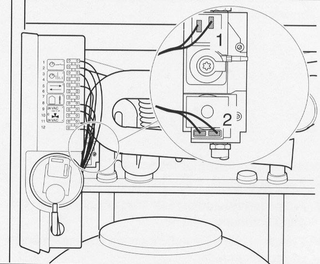 34: Kontrola propojení hadiček mezi tryskami plyn-vzduch a plynovou armaturou Obr.