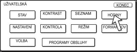 Uživatelská nastavení 1 Abyste splnili individuální požadavky, můžete přístroj přizpůsobit pomocí následujících pokynů. Stiskněte tlačítko [UŽIVATELSKÁ NASTAVENÍ].