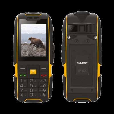 3 s rozlišením 320 x 240 bodů 2 MP fotoaparát SOS tlačítko, funkce SOS Locator svítilna, FM rádio, 1000 mah Li-Ion