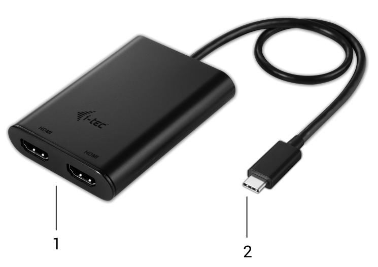USB-C DUAL HDMI ADAPTER 2x 4K 3840x2160@30Hz or 1x 4K 3840x2160@30Hz ENGLISH... 04-06 DEUTSCH... 07-09 FRANÇAIS... 10-12 ČESKY... 13-15 POLSKI.