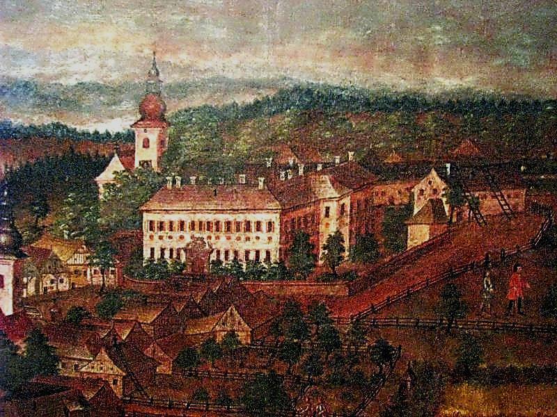 3. 1 Nejstarší vyobrazení sídel ve větší míře až od přelomu 16. a 17. století nejstarší obraz zámku v Rychnově nad Kněžnou (kolem r.