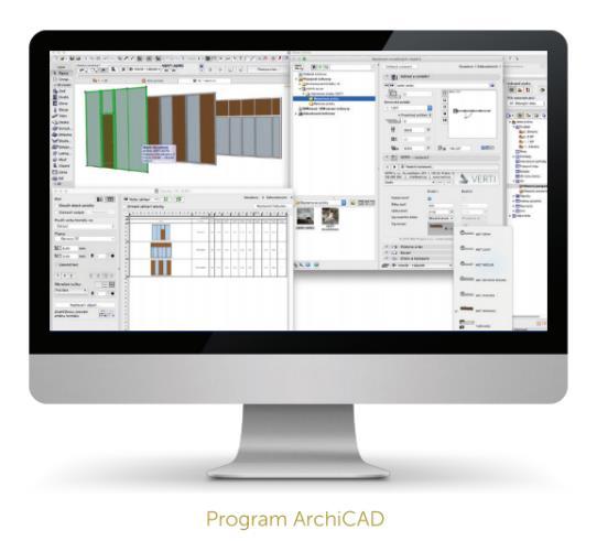 OSTATNÍ PRODUKTY - BIM Elektronický nástroj pro architekty a projektanty Příčky se v systému zobrazují ve 3D, ve 2D a ve výkazech jako jednotlivé