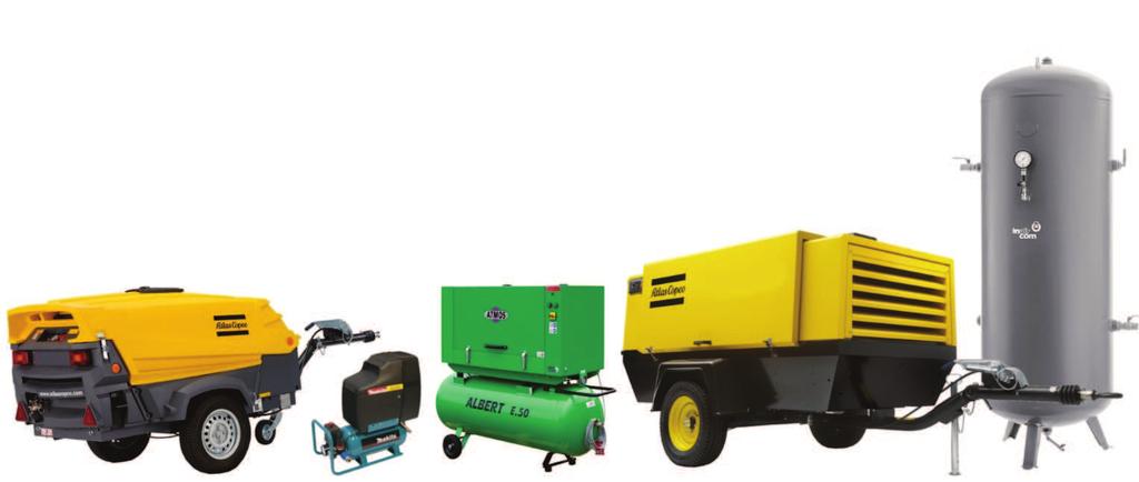 Výroba stlačeného vzduchu 18 Název Kompresory elektrické Kompresor přenosný pístový Orientační parametry AC 640 8 bar 80 l/min 14 kg 230 V 1,1 kw MAKITA 120 114 108 Kompresor pojízdný pístový PKS