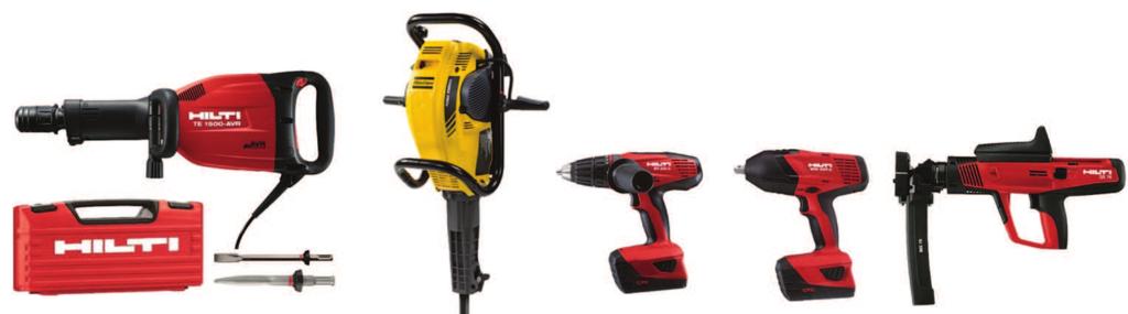 Nářadí a stavební stroje 04 Název Orientační parametry Vrtání, sekání, bourání Sekací a bourací kladiva Kladivo sekací SDS MAX TE 500 AVR 7,5 J 5,7 kg 230 V 1,1 kw HILTI 180 171 162 TE 700 AVR 10 J