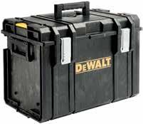 TOUGHSYSTEM 2 DRAWER DWST1-70728 Vynikající úložný kufr: zásuvka pro elektrické nářadí a mělčí úložné zásuvky pro příslušenství.