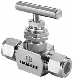 PŘESNÉ ARMATURY - ventily Jehlový ventil typ H-99, H-99 HP Materiál spojky: Materiál trnu: Těsnění ventilu: Těsnění ucpávky: Prac. teplota: Přípojky: Prac.