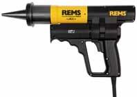 REMS Power-Ex-Press Q & E ACC Elektrohydraulický rozšiřovač trubek s automatickým zpětným chodem Kompaktní, ruční elektrický přístroj pro rychlé, jedno duché rozšiřování trubek/kroužků systému Uponor