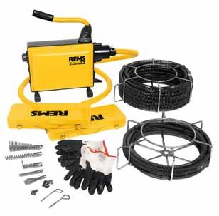 REMS Cobra 22 / 32 Elektrické stroje na čištění potrubí REMS Cobra 22 Set. Elektrická čistička potrubí na trubky Ø 20 150 mm.