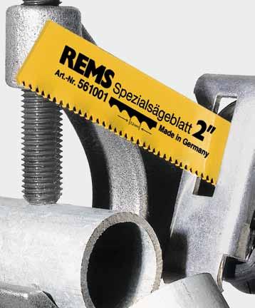 REMS Speciální pilové listy pro REMS Tiger ANC/VE/SR, REMS Tiger ANC pneumatic a jiné výrobky Speciální pilové listy k pravoúhlému řezání pro rychlou demontáž ocelových trubek se sílu převádějícím
