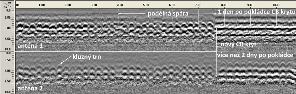 4.8.6 Měření polohy kluzných trnů a kotev in situ Při měření pomocí dvoukanálového vozíku (metoda uvedena v kap. 4.