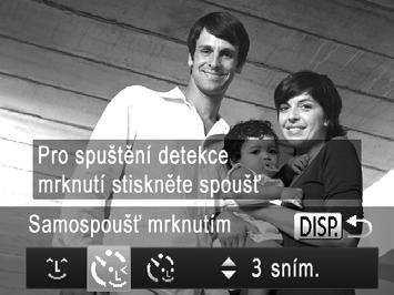 Specifické motivové programy Namiřte fotoaparát na fotografovanou osobu a stiskněte tlačítko spouště až na doraz.