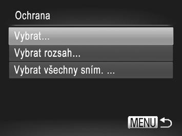 V případě formátování paměťové karty budou smazány i chráněné snímky uložené na dané kartě (str. 189, 190). Chráněné snímky nelze z fotoaparátu vymazat.