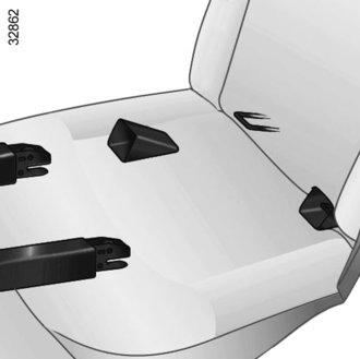 BEZPEČNOST DĚTÍ: výběr upevnění dětské sedačky (2/2) 1 5 3 4 Úchytné body ISOFIX byly vypracovány exkluzivně pro dětské sedačky zádržného systému ISOFIX.