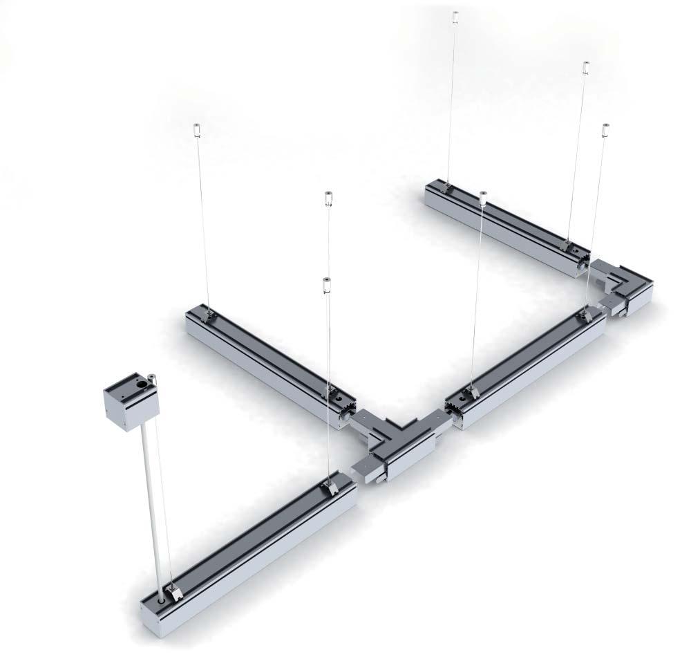 MODULAR SYSTEM / MODULARES SYSTEM / MODULÁRNÍ SYSTÉM 190002.150 Wire suspension Seilabhängung Lankový závěs 5200001.00? L - joiner L - Verbinder L - spojka 19001?.15? Feeding bracket Deckenbaldachin Stropní kalíšek 5200004.