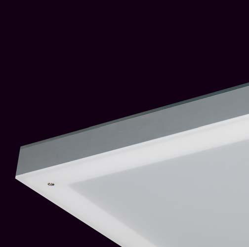 TOTTO Flat suspended luminiare for T5 fluorescent tubes Body anodized AL.