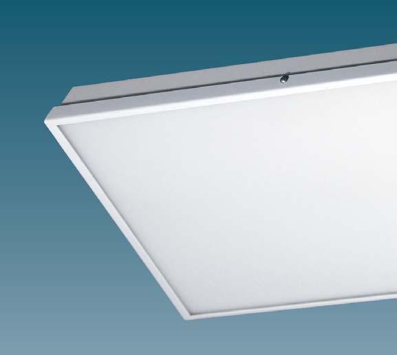 AERRO 3 Recessed ceiling LED luminaires Designed for mounting into panel false ceilings or into plasterboard 600x600mm or 625x625mm Body and frame of extruded aluminium profile