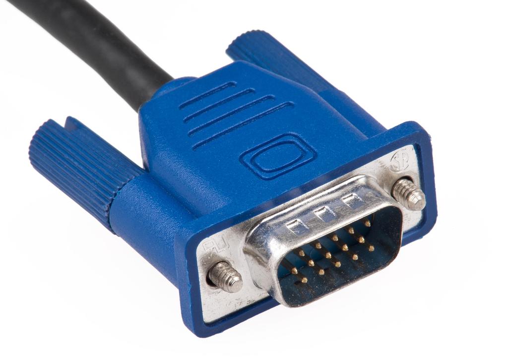 K propojení s graﬁckou kartou se používá patnácti pinový D-SUB konektor (obr.2.5). VGA standard byl vyvinut společností IBM a představen roku 1987 společně s osobním počítačem IBM PS/2.