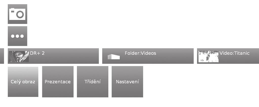 Možnosti nabídky televizoru Režim Foto V televizoru lze zobrazit fotografie ve formátu JPEG (*.JPE, *.JPG) a PNG. K dispozici je několik způsobů zobrazení.