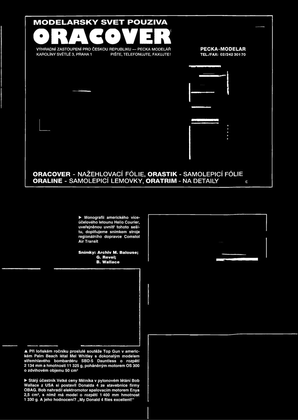 /FAX: 02/242 30170 ORACOVER - NAŽEHLOVACÍ