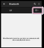 4 Dotkněte se volby []. Ozve se hlasové upozornění BLUETOOTH connected (BLUETOOTH připojeno). Tip Výše uvedený postup slouží jako příklad.