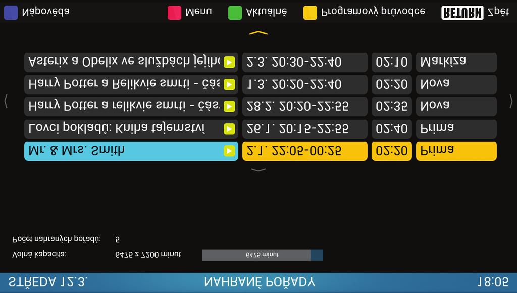 Nahrávky Pomocí sledovanitv.cz si můžete nechat nahrát pořad, který můžete později přehrát.