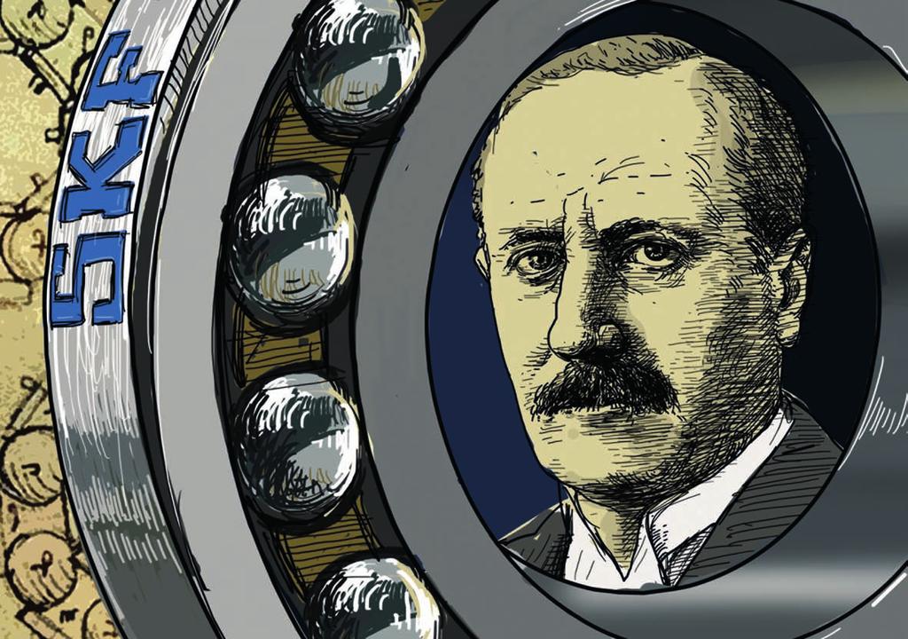 styl velikáni Ilustrace: Filip Černý Sven Wingquist Vynálezce dvouřadového kuličkového ložiska a zakladatel světoznámé společnosti SKF (Svenska Kullager Fabriken) začínal jako šéf údržby strojního