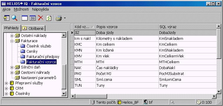 úseku přistoupit k automatické fakturaci. Vyberete příslušný fakturační předpis (Doba nakládky, vykládky a jízdy).